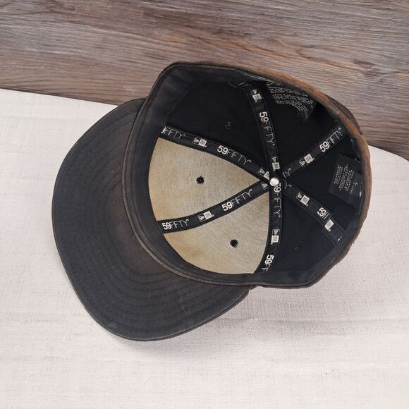"TRASHED" Harley Davidson New Era 59Fifty Cap Hat Fitted s 7 3/8 Skull Punisher - Picture 10 of 13